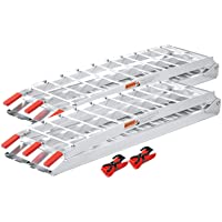 WilTec Rampas Carga Motocicletas ATV 2X 1360kg 226cm Aluminio Plegables Quads Motos